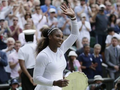 Serena Williams, ao final da partida contra Angelique Kerber em Wimbledon.