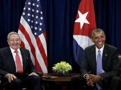 Barack Obama e Raul Castro.