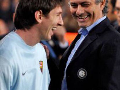 Messi e Mourinho em 2009.