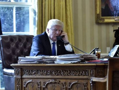 Trump mantém com Putin sua primeira conversa depois de assumir o cargo, em 28 de janeiro.