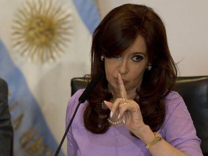 A presidenta argentina, Cristina Fernández, em 11 de fevereiro.