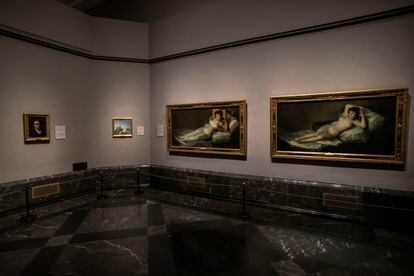 As ‘Majas’ de Goya, numa imagem feita no Prado em junho de 2020. 