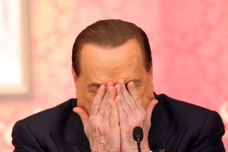 O ex primeiro-ministro italiano em Roma.
