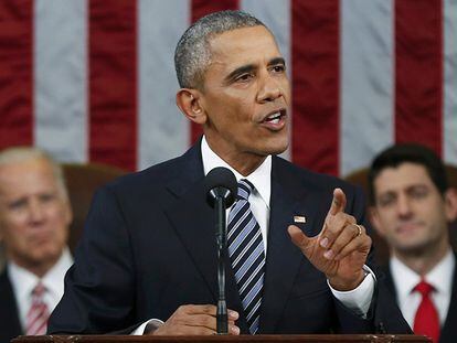 Obama discursa diante do Legislativo.