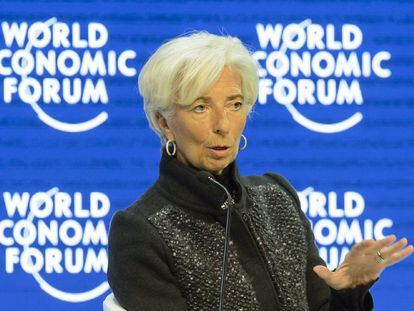 Christine Lagarde, diretora do FMI, no Fórum Econômico de Davos.