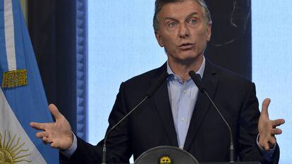 Mauricio Macri, em sua primeira entrevista coletiva do ano