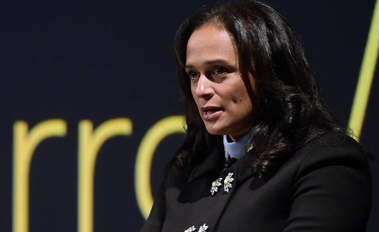 Isabel Dos Santos, em 2018, na sede da Efacec, empresa que comprou com um financiamento do Estado angolano.