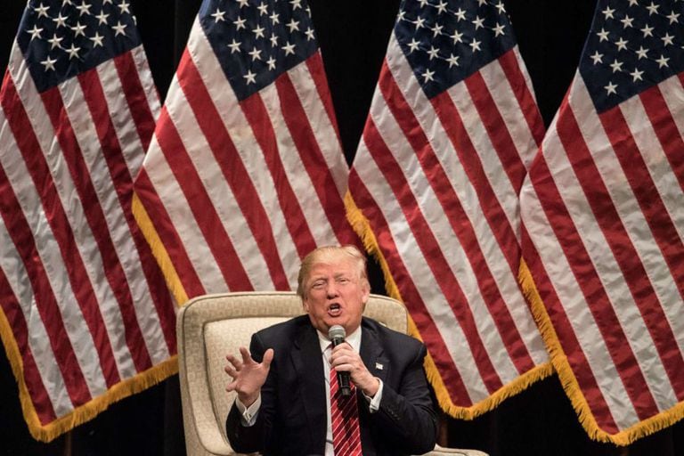 O candidato republicano Donald Trump, nesta segunda-feira.