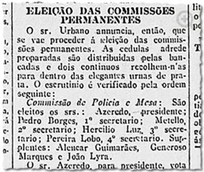 Reportagem do Correio da Manhã cita as urnas de prata do Senado em 1916