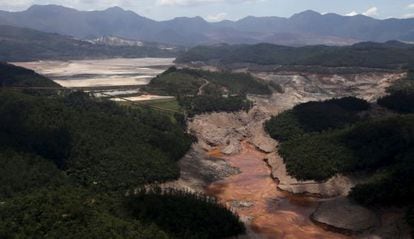Barragens da mineradora Samarco na região de Mariana.