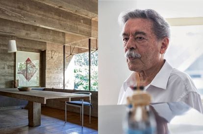 Um dos cômodos da casa que Mendes dá Rocha construiu para ele mesmo e sua família em 1964, no Butantã (São Paulo), e onde viveu mais de 30 anos.