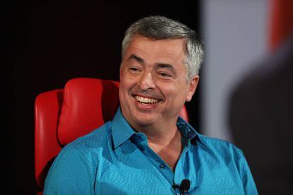 Eddy Cue durante a conversa após o jantar.