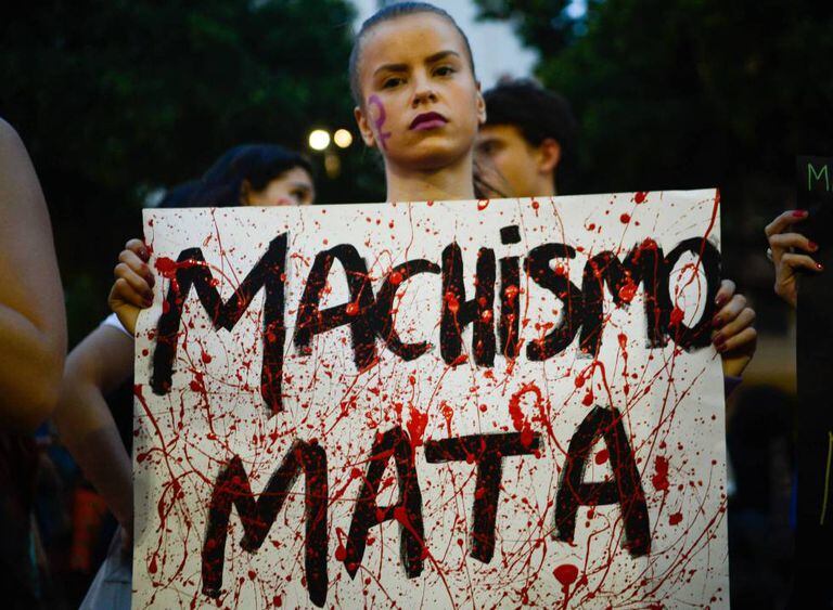 Ato contra a cultura do estupro, no ano passado.