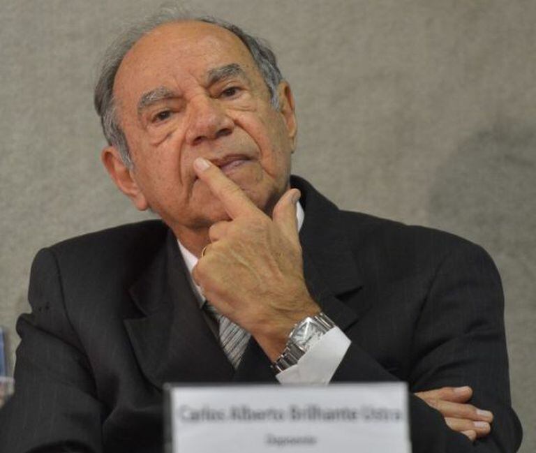 Ustra em uma sessão da Comissão Nacional da Verdade.