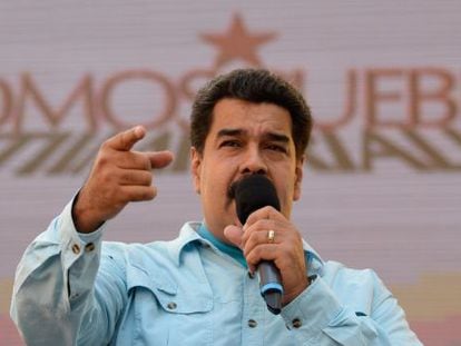 Nicol&aacute;s Maduro discursa em evento no dia 18. 