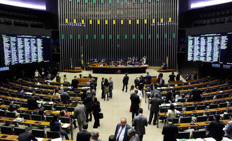 O Plenário da Câmara dos Deputados, em Brasília.