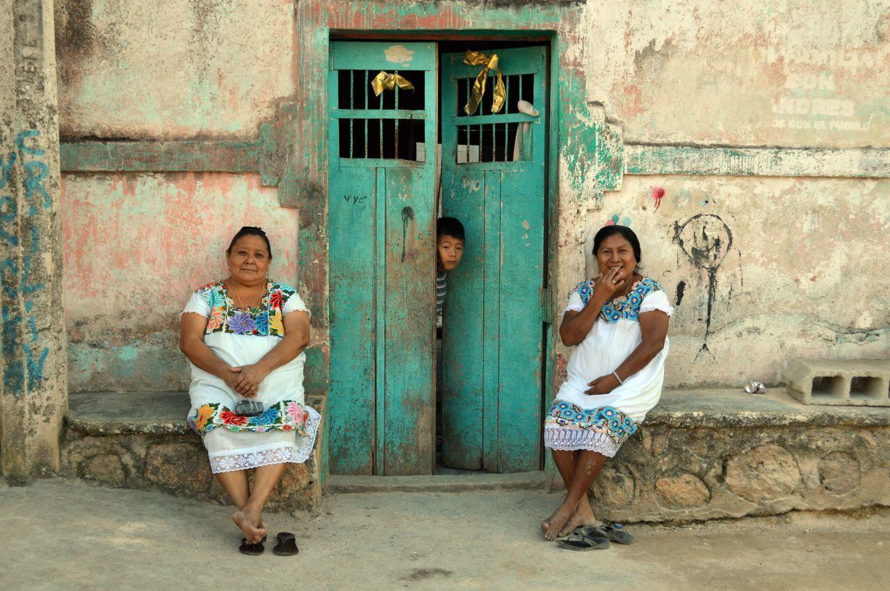 Descendentes dos rebeldes maias Cruzoob no povoado de Felipe Carrillo Puerto, Estado de Quintana Roo.