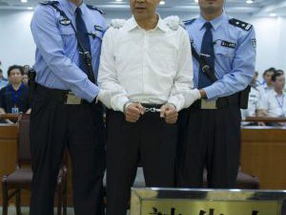 Bo Xilai, ex-secretário do partido no município de Chongqing e ex-membro do Politburo, durante seu julgamento.