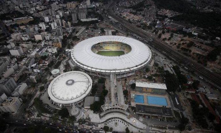 Vista aérea do Maracanã, palco da abertura dos Jogos.