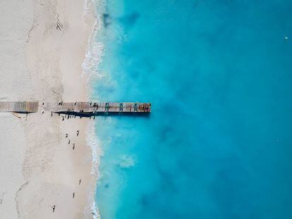 Grace Bay Beach, na ilha de Providenciales.