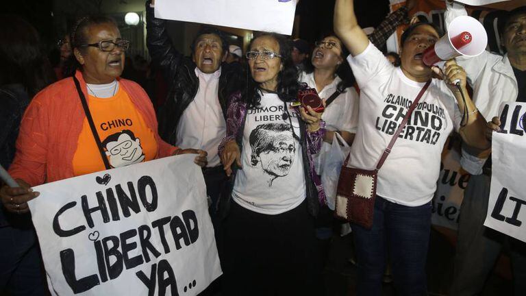Partidários de Fujimori celebram o indulto