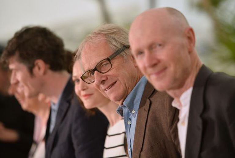 Ken Loach, ao centro.