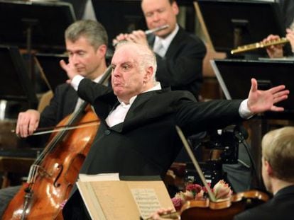 Daniel Barenboim durante seu concerto do ano em Viena.