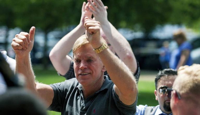David Duke, sábado passado em Charlottesville.