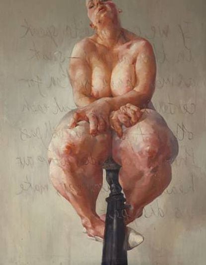 Propped’, o quadro de Saville vendido por 9,5 milhões de libras.