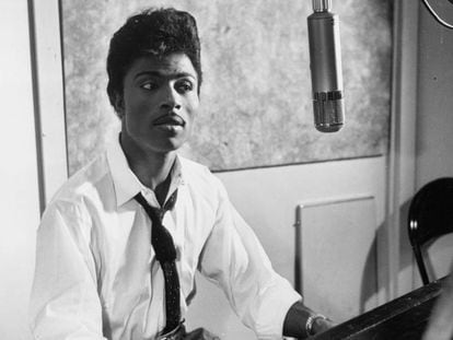 Little Richard, em um estúdio de gravação em 1959.