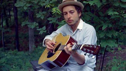 Bob Dylan, em sua casa em Woodstock, no final dos anos sessenta.