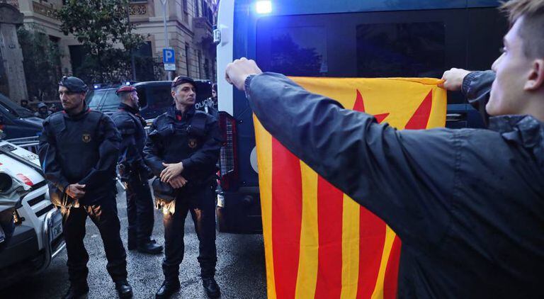 Manifestantes na Catalunha no último dia 19.