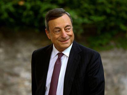 Mario Draghi, presidente do BCE, na Alemanha, há uma semana.