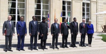 Os participantes da cúpula para combater o Boko Haram, neste sábado em Paris.