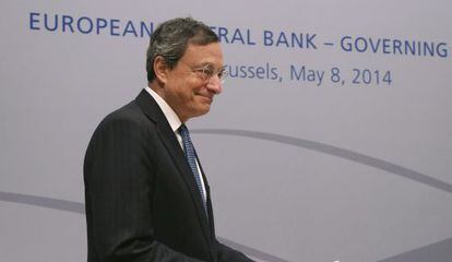 Mario Draghi nesta quinta-feira em Bruselas.