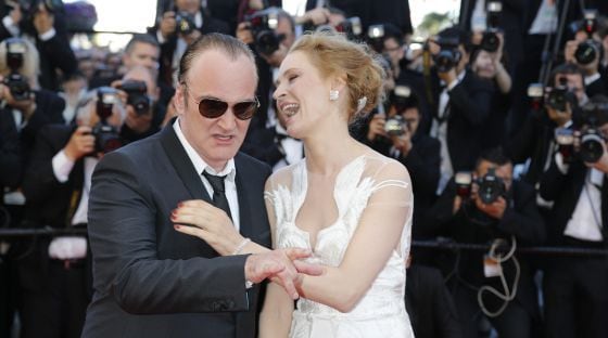 Quentin Tarantino e Uma Thurman, em maio passado no festival de Cannes.