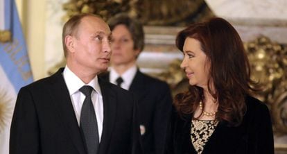 Putin y Fernández, em Buenos Aires.