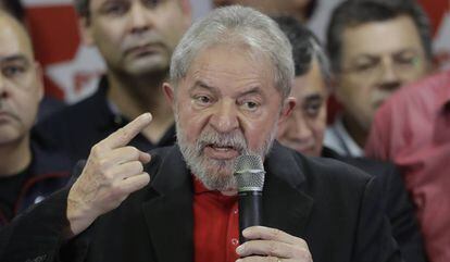 O presidente Lula no primeiro discurso ap&oacute;s senten&ccedil;a do juiz S&eacute;rgio Moro