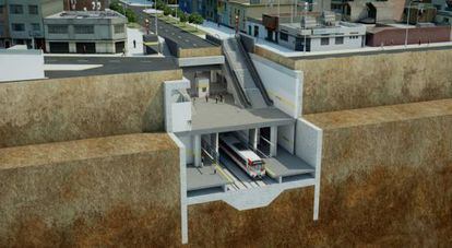 Infografia da linha 2 do futuro Metro de Lima.