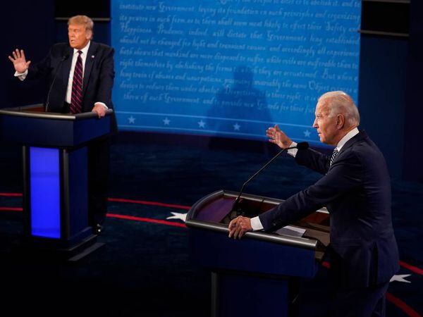 Donald Trump i Joe Biden en el debat.