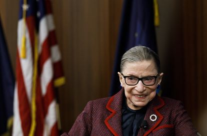 A juíza Ruth Bader Ginsburg em fevereiro de 2018.