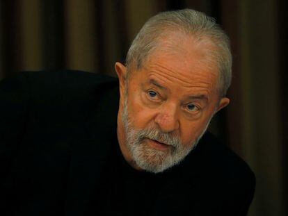O ex-presidente Lula em reunião do PT, em fevereiro deste ano, em Brasília.