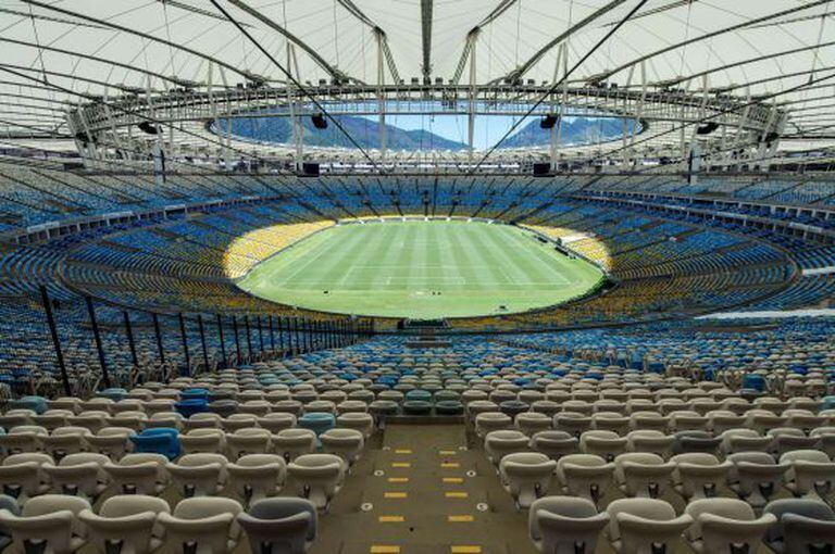 Visão geral do estádio do Maracanã, no Rio de Janeiro.