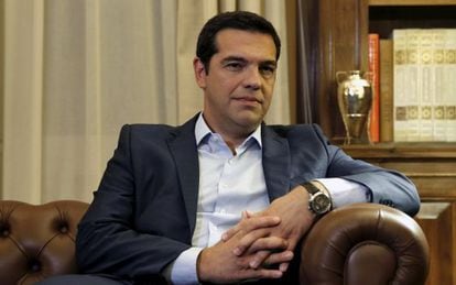 Tsipras, durante uma reunião com o presidente grego na quinta.
