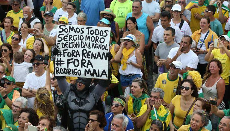 Protesto no Rio de Janeiro.