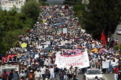 Protestos em Oaxaca, México, em 2006.