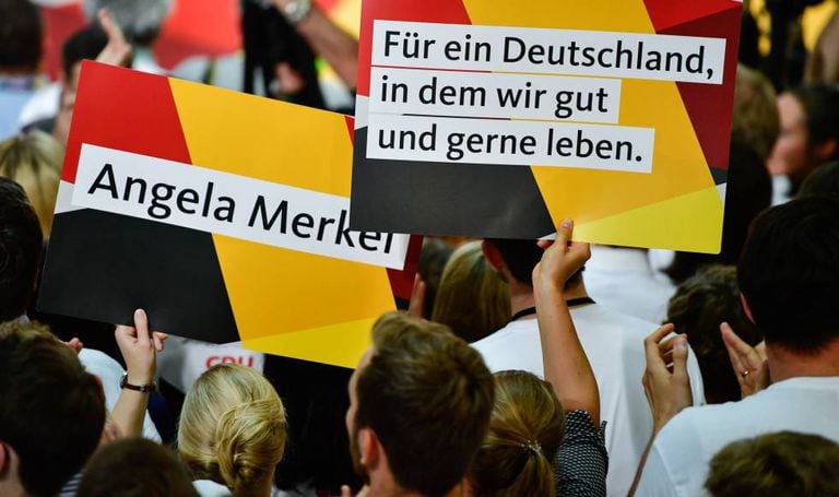 Eleitores de Angela Merkel neste domingo.