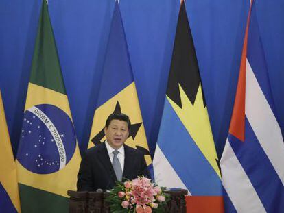 O presidente chinês, Xi Jinping, durante o primeiro encontro ministerial China-CELAC, nesta quinta-feira.
