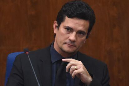 O juiz Sergio Moro em um evento sobre a operações anti-corrupção em SP na terça, 29 de março.