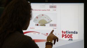 Leque socialista na loja ‘online’ do PSOE.